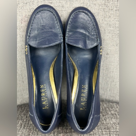 Ralph Lauren Shoes - Ralph Lauren Leather Loafer Block Heel Shoes size 8